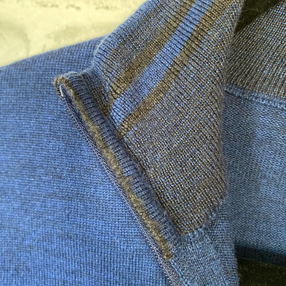 Saks Fifth Avenue Blue Merino Wool Sweater - Picture 6 of 8